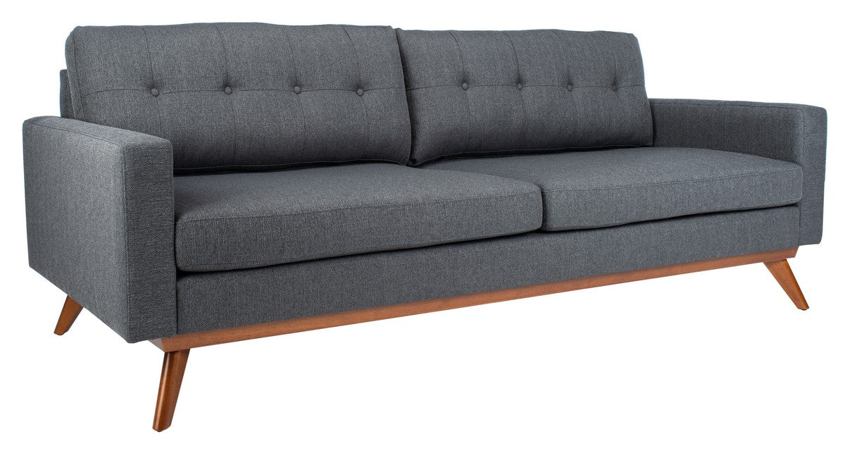 Safavieh Gneiss Modern Linen Upholstered Fabric Sofa - Slate - Image 3