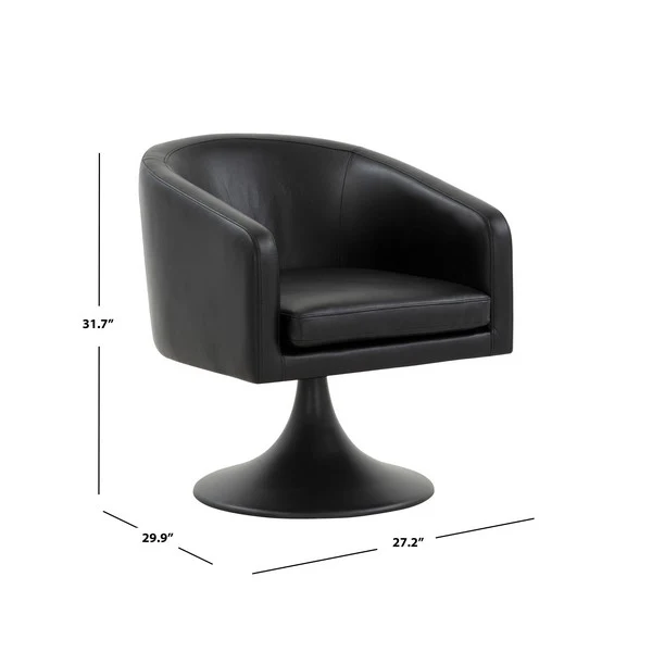 Safavieh Gonzalez Pedastal Chair - Black - Image 3