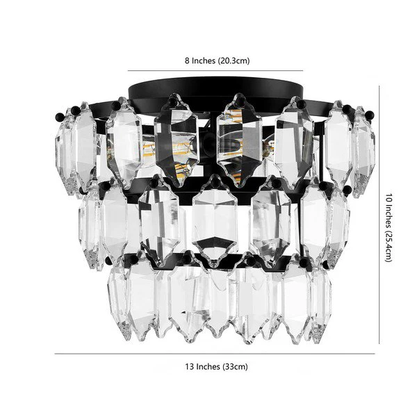 Safavieh Gorson Flush Mount - Black - Image 3