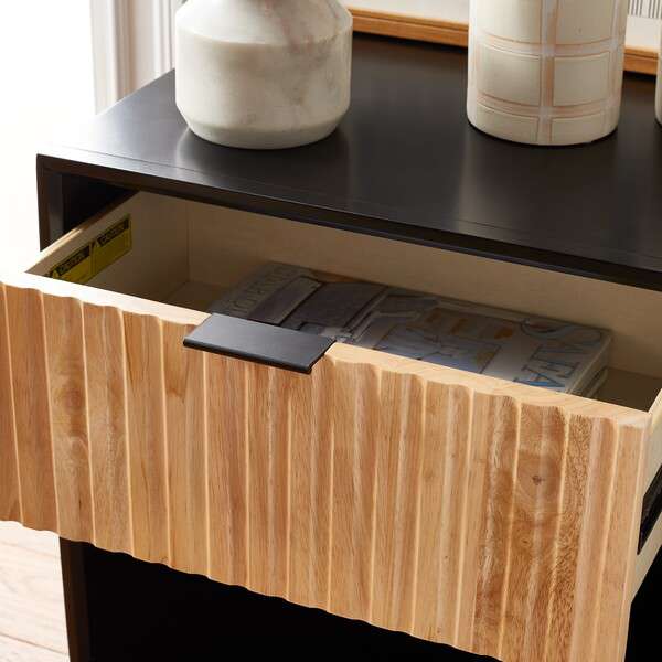 Safavieh Grayden I 1 Drawer Nightstand - Black Body - Image 3