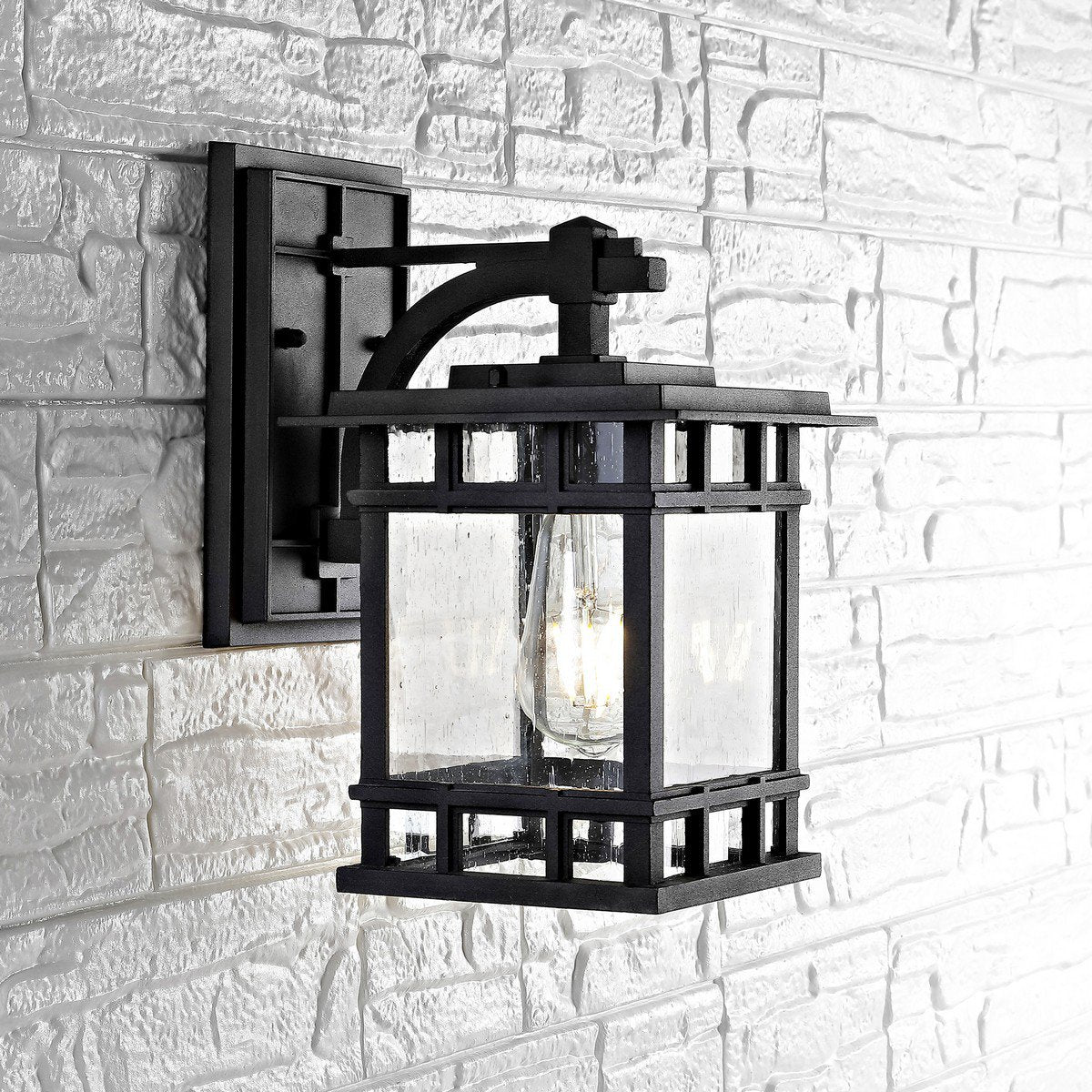 Safavieh Grayter Outdoor Wall Lantern - Black - Image 3