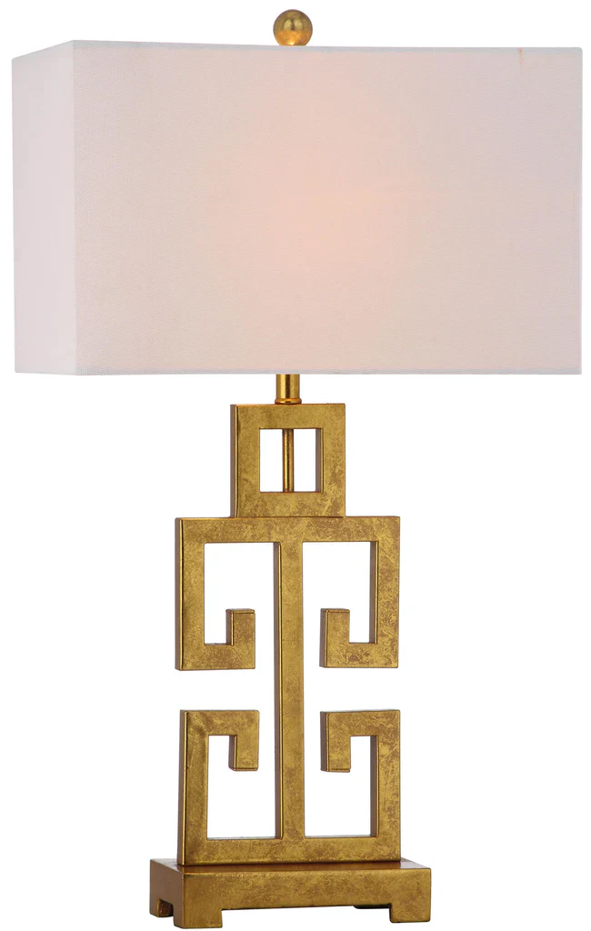 Safavieh Greek 29-Inch H Key Table Lamp Set Of 2 - Antique Gold - Image 2