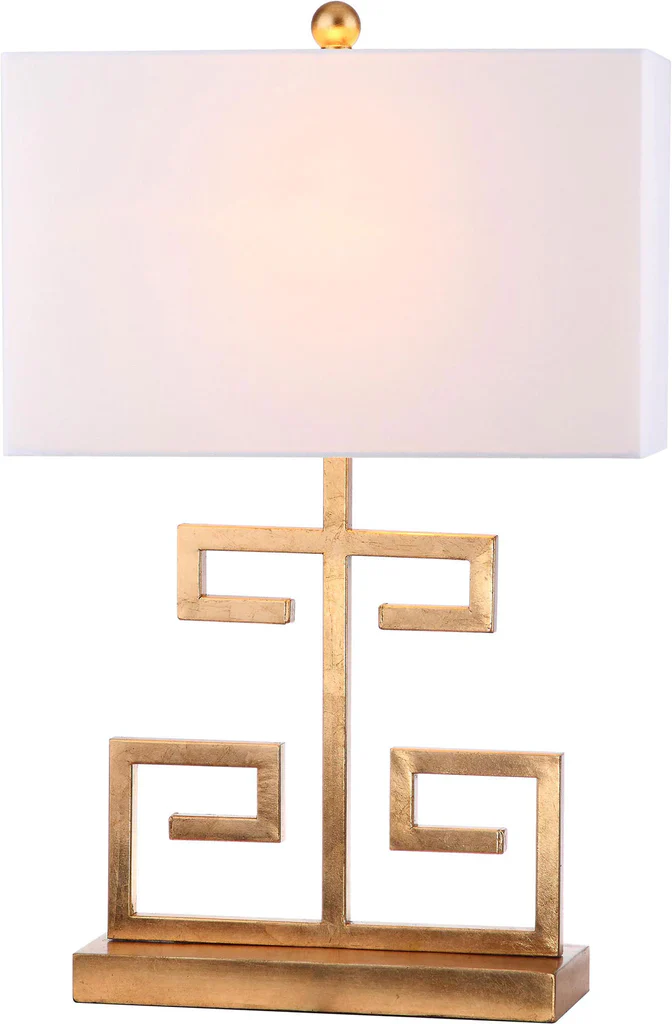 Safavieh Greek Key 25-Inch H Table Lamp Set Of 2 - Gold - Image 2