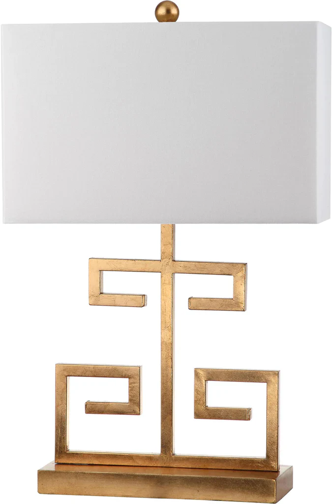 Safavieh Greek Key 25-Inch H Table Lamp Set Of 2 - Gold - Image 3
