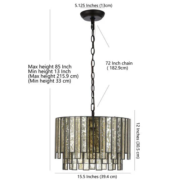 Safavieh Gresher Chandelier - Oil Rubbed Bronze - Image 3