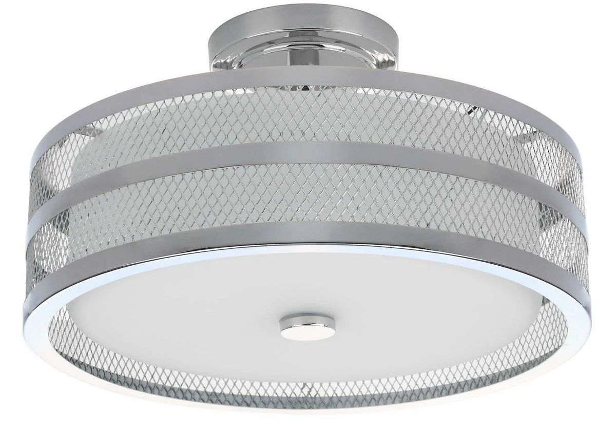 Safavieh Greta 3 Light Chrome 15.75-Inch Dia Veil Semi Flush - Chrome - Image 2