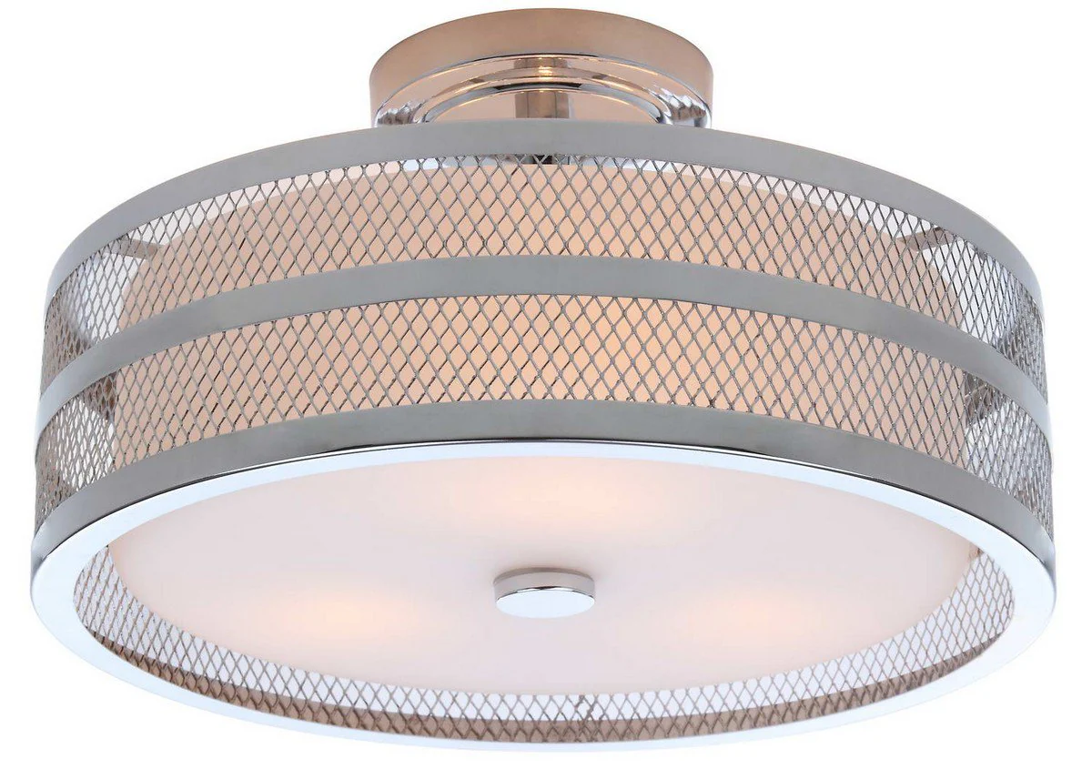 Safavieh Greta 3 Light Chrome 15.75-Inch Dia Veil Semi Flush - Chrome - Image 3
