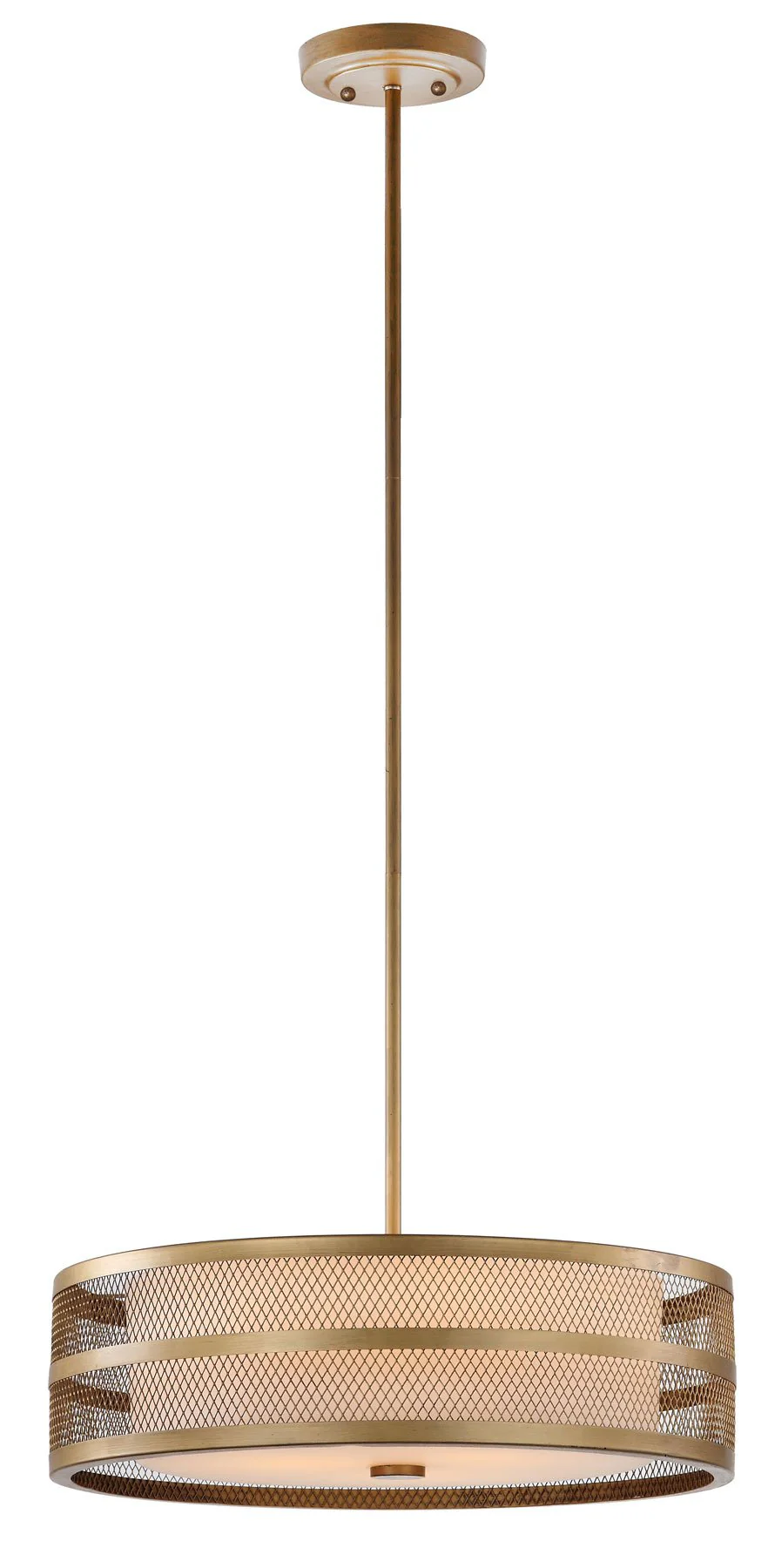 Safavieh Greta Veil 4 Light Antique Gold 20-Inch Dia Adjustable Pendant - Antique Gold - Image 3