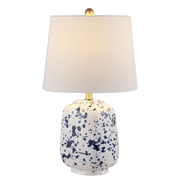 Safavieh Greyon Ceramic Table Lamp - Navy Blue - Image 2
