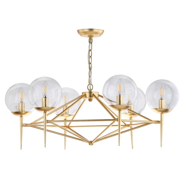 Safavieh Greyor Chandelier - Gold - Image 2
