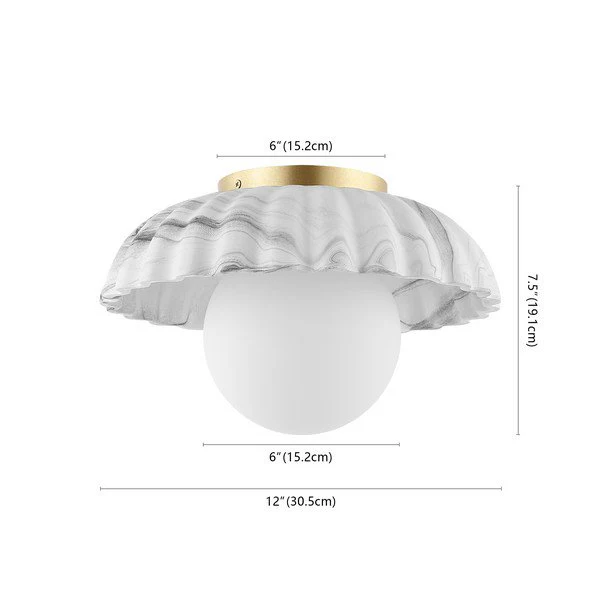 Safavieh Grima Flush Mount - White - Image 3