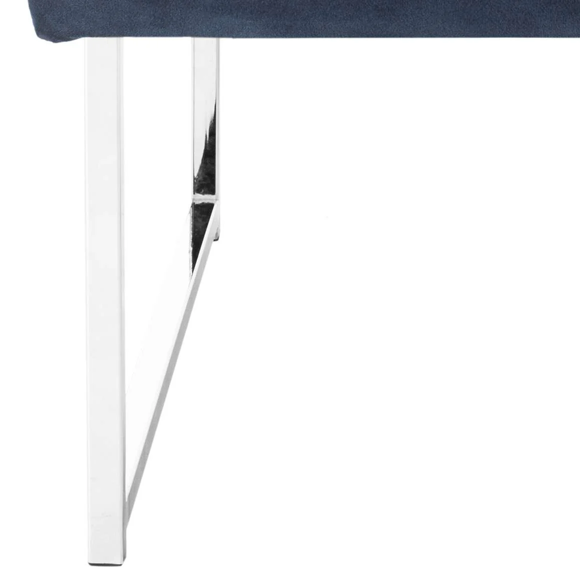 Safavieh Hadley Velvet Tufted Accent Chair - Navy Velvet - Image 3