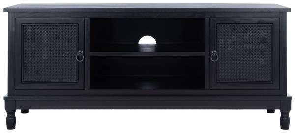 Safavieh Haines 2Dr 1 Shelf Media Stand - Black - Image 2