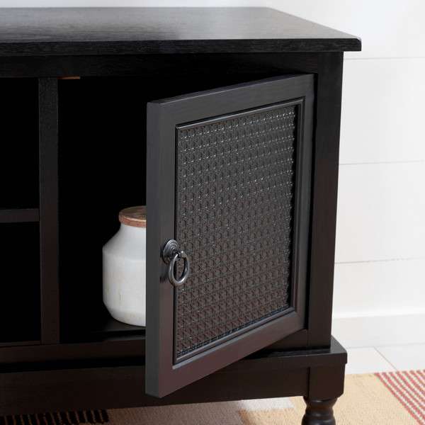 Safavieh Haines 2Dr 1 Shelf Media Stand - Black - Image 3