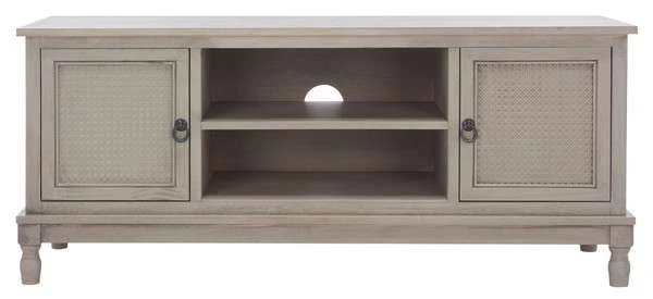 Safavieh Haines 2Dr 1 Shelf Media Stand - Greige - Image 2