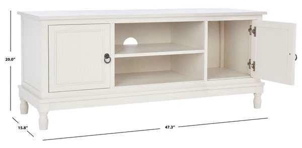 Safavieh Haines 2Dr 1 Shelf Media Stand - White - Image 4