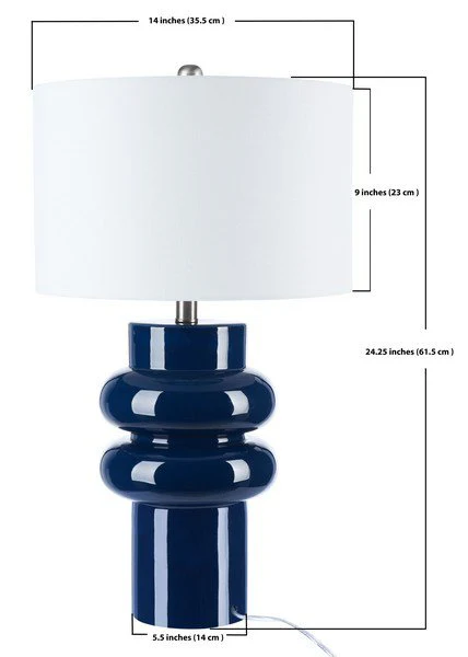 Safavieh Halleck Table Lamp - Blue - Image 3