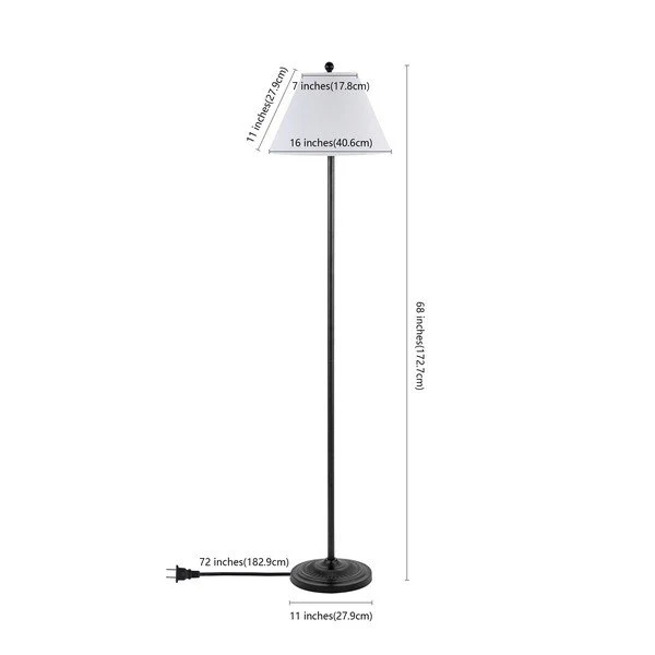 Safavieh Hallie Floor Lamp - Matte Black - Image 3