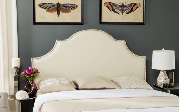 Safavieh Hallmar King Headboard King Size - Flat Cream - Image 3