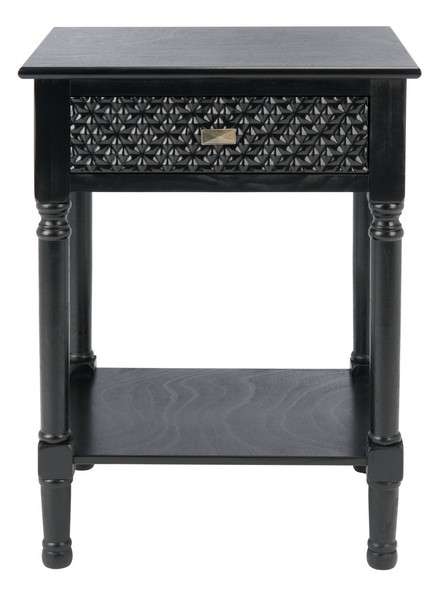 Safavieh Halton 1Drw Accent Table - Black - Image 2