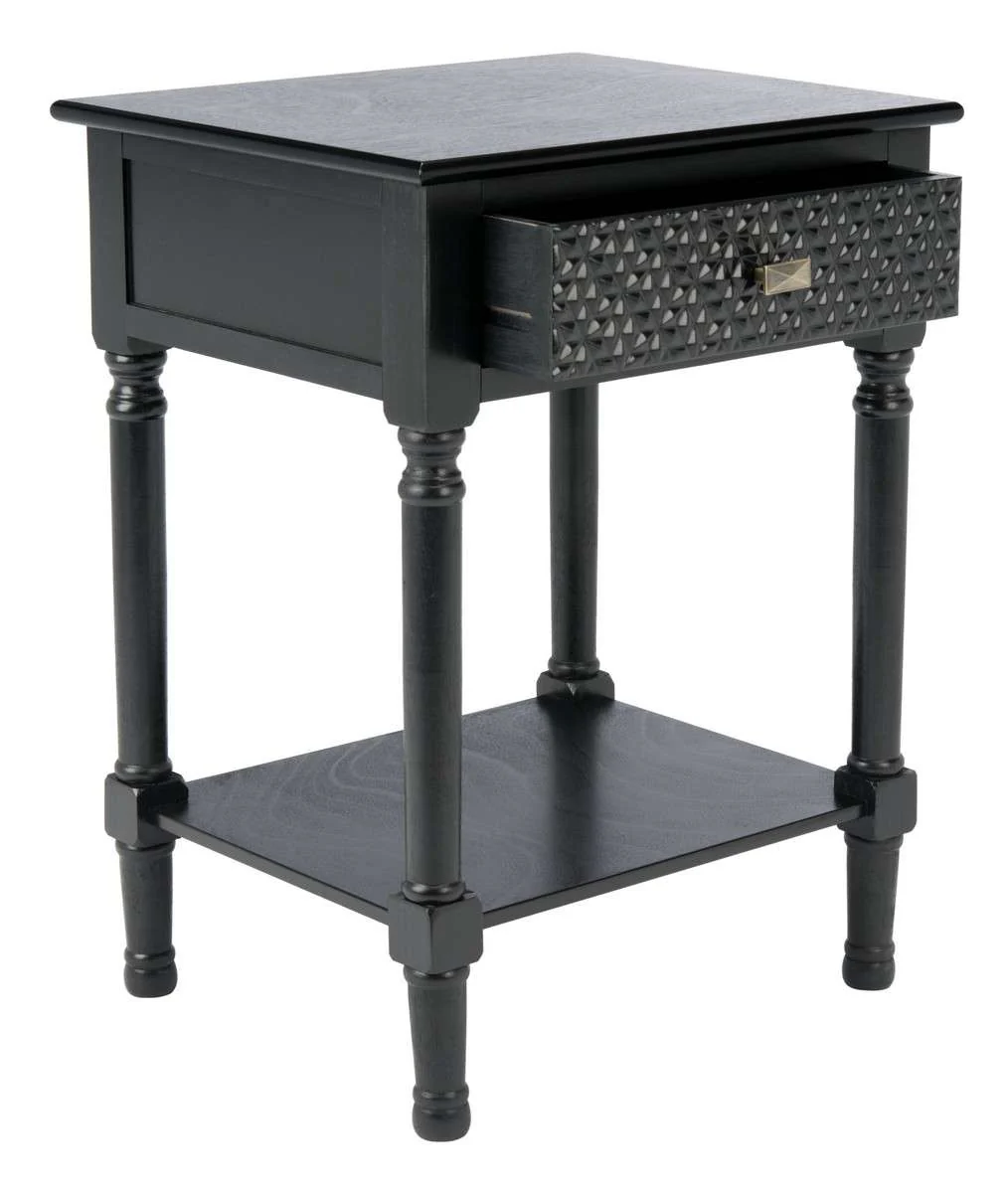 Safavieh Halton 1Drw Accent Table - Black - Image 3