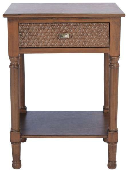 Safavieh Halton 1Drw Accent Table - Brown - Image 2