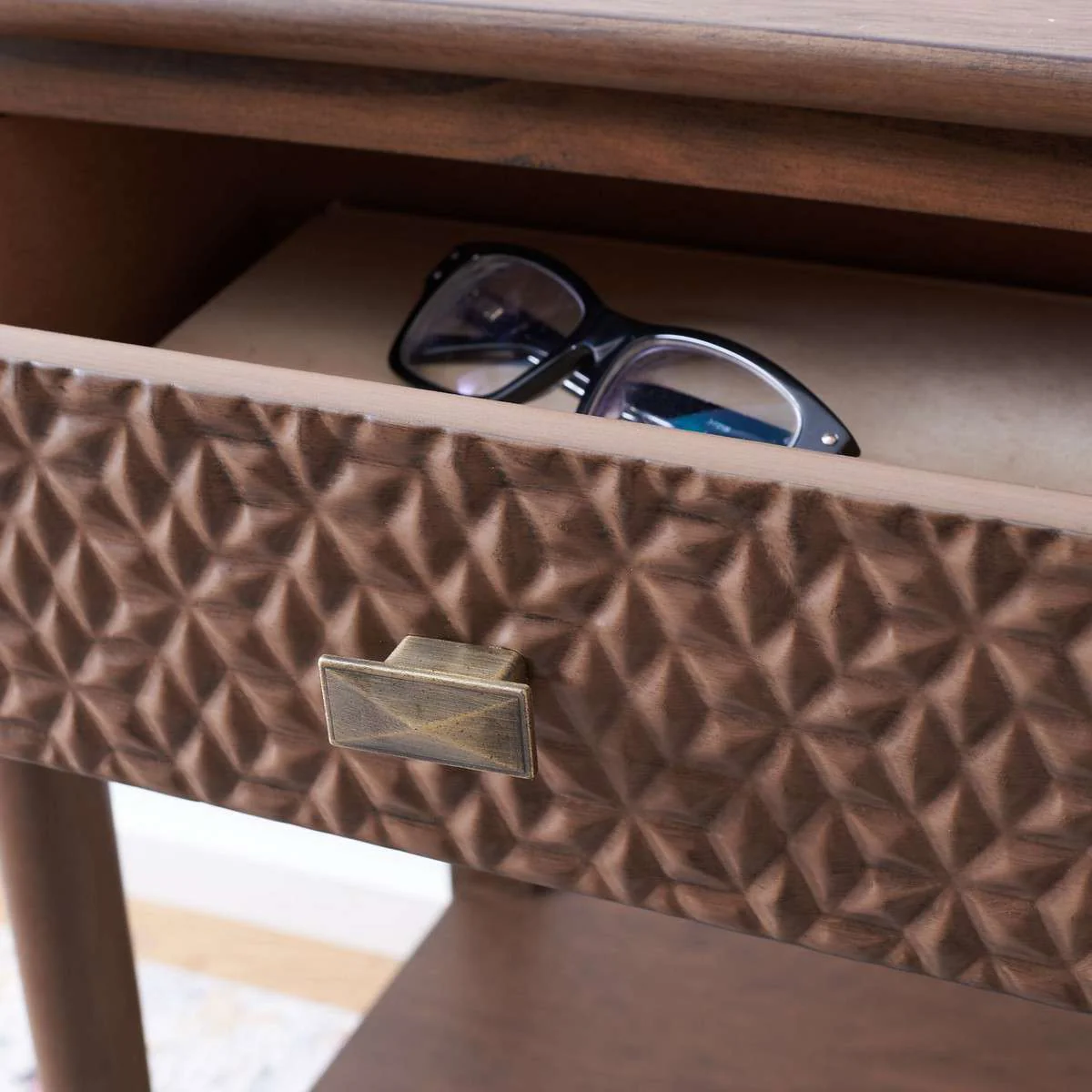 Safavieh Halton 1Drw Accent Table - Brown - Image 4