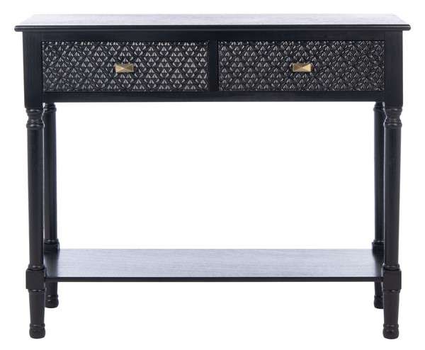 Safavieh Halton 2Drw Console Table - Black - Image 2