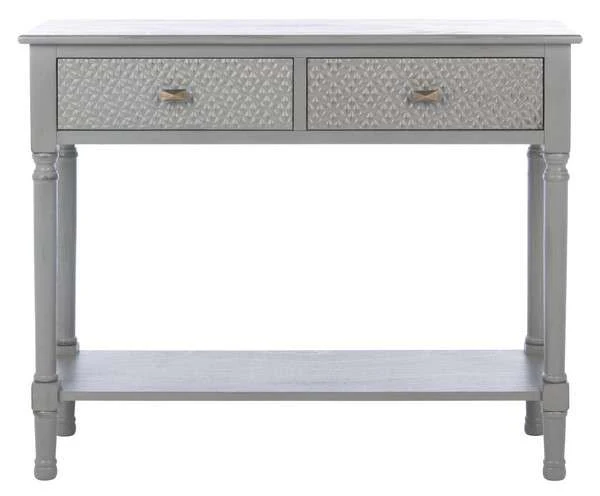 Safavieh Halton 2Drw Console Table - Distressed Gray - Image 2