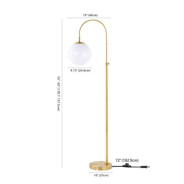 Safavieh Hamil Floor Lamp - Brass Gold - Image 3