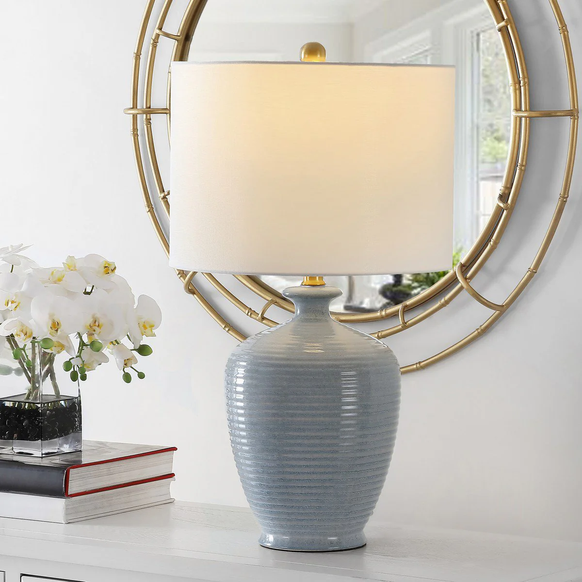 Safavieh Hanron Table Lamp - Blue - Image 3