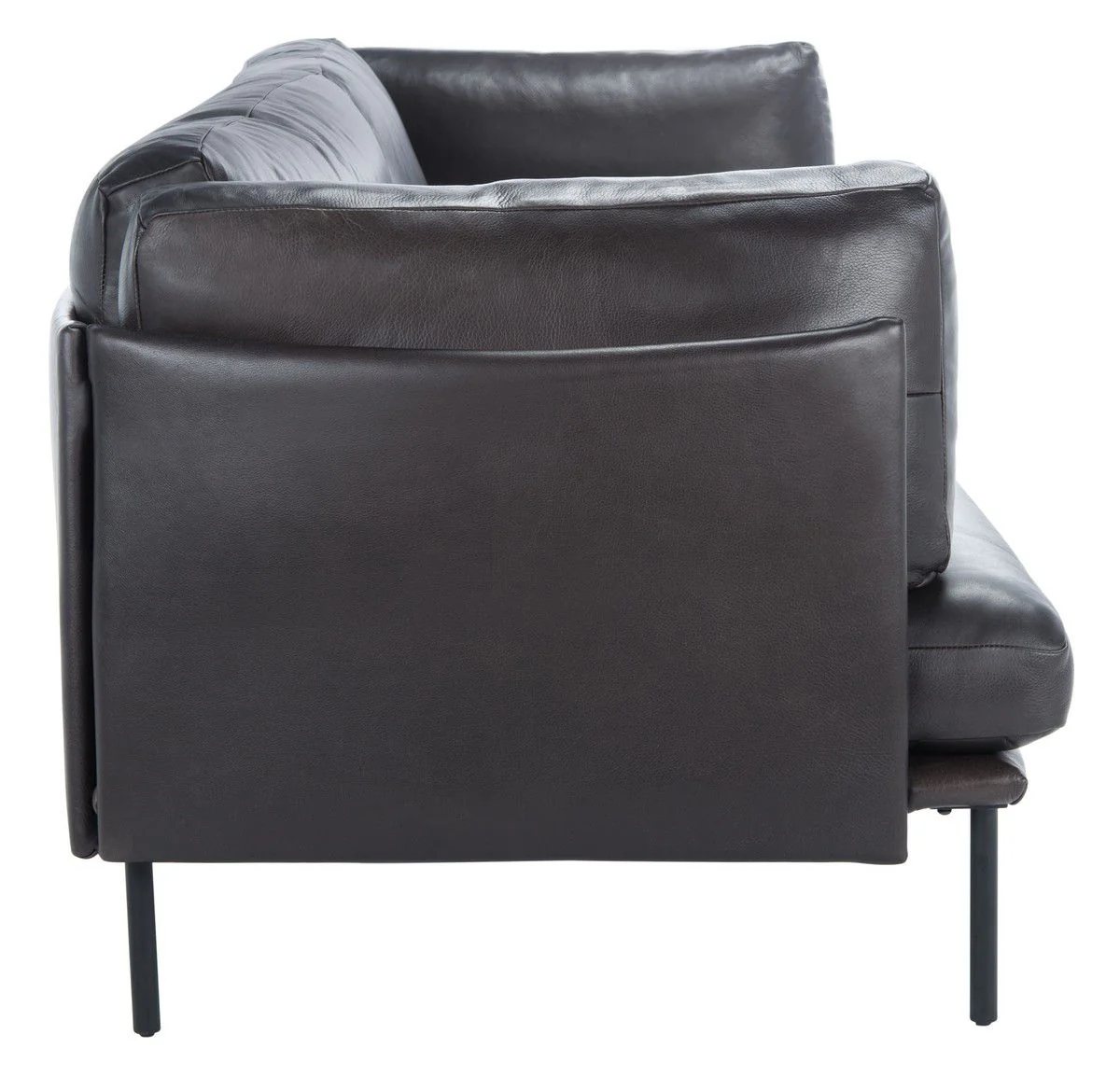 Safavieh Harriet Leather Sofa - Graphite - Image 4