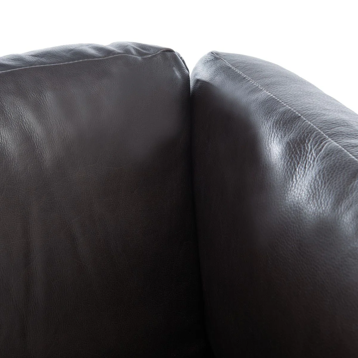 Safavieh Harriet Leather Sofa - Graphite - Image 5