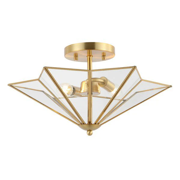 Safavieh Haruna Flush Mount - Antique Brass - Image 2