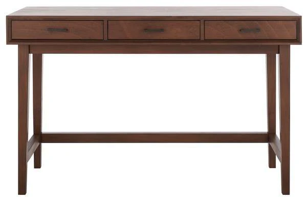 Safavieh Hawthorn 3 Drawer Desk - Brown - Image 2