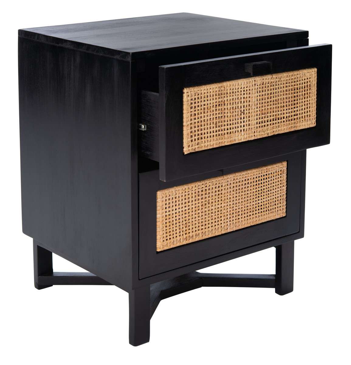 Safavieh Hedwig 2 Drawer Nightstand - Black - Image 3