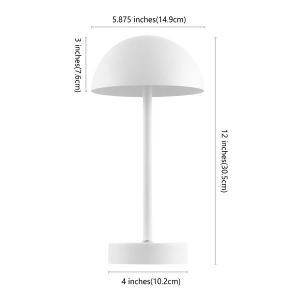 Safavieh Helene, 12 Inch, White, Iron, Rechargeable Led Table Lamp? - White - Image 3