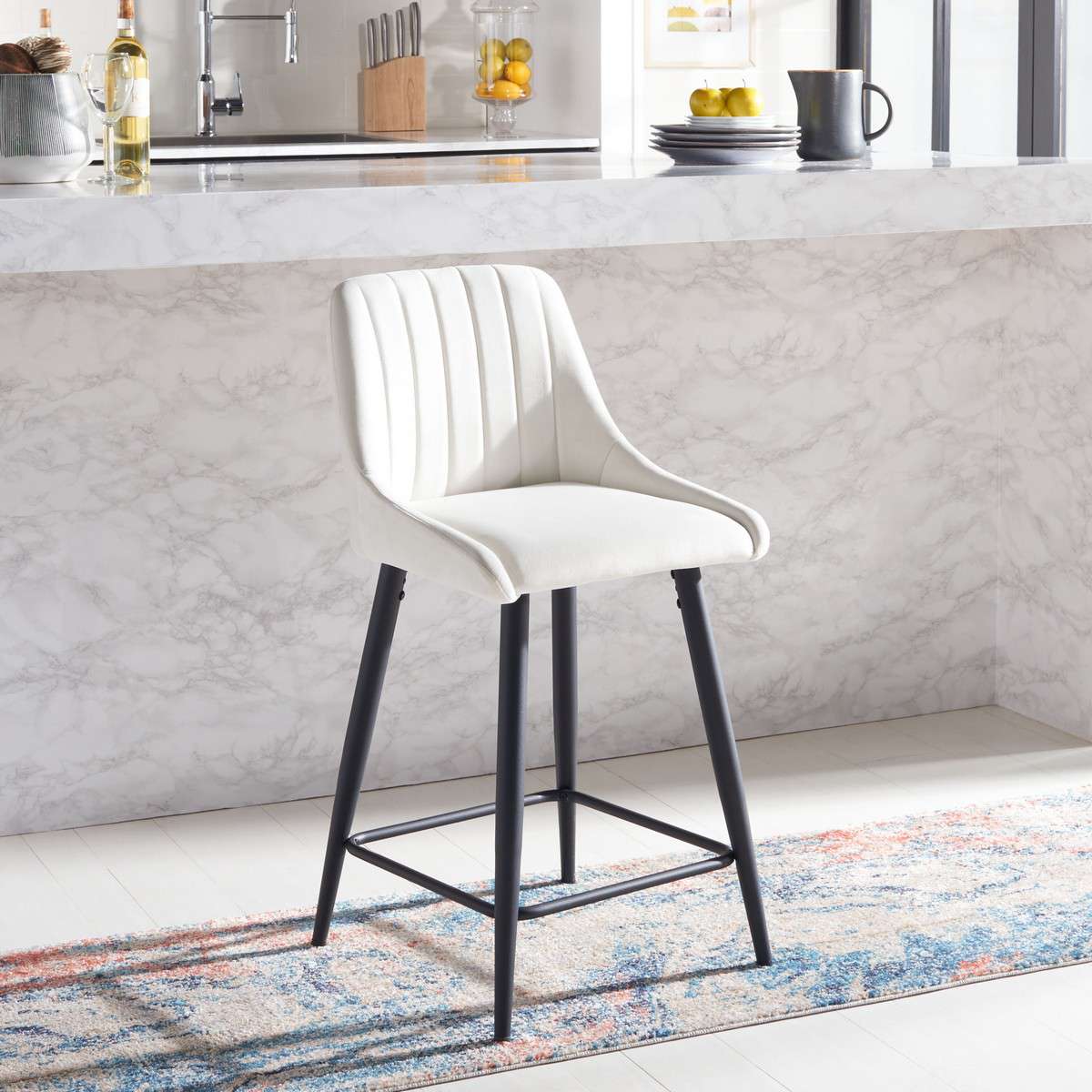 Safavieh Helga Counter Stool - Ivory - Image 4