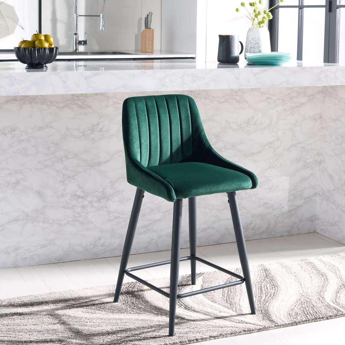 Safavieh Helga Counter Stool - Malachite Green - Image 4