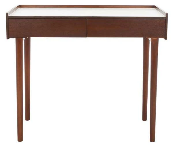 Safavieh Henley 2 Drawer Desk - Walnut - Image 2