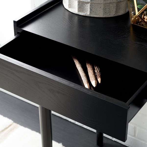 Safavieh Henley 2 Drawer Desk - Black - Image 3