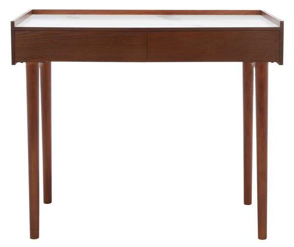 Safavieh Henley 2 Drawer Desk - Brown - Image 2