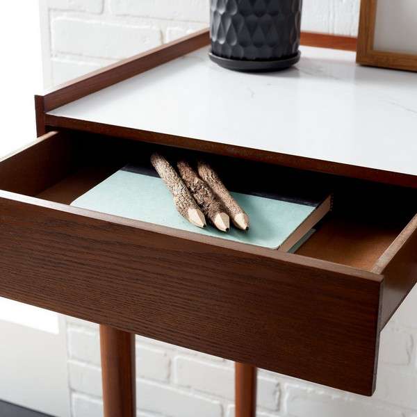 Safavieh Henley 2 Drawer Desk - Brown - Image 3