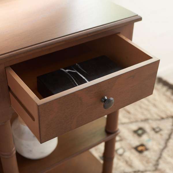 Safavieh Henric 1 Drawer 2 Shelf Desk - Brown - Image 3
