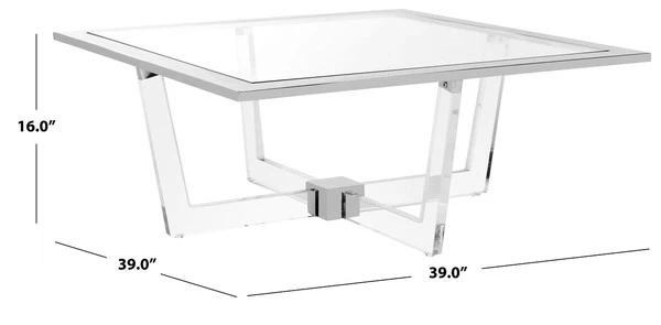 Safavieh Hermina Acrylic Coffee Table - Clear - Image 3