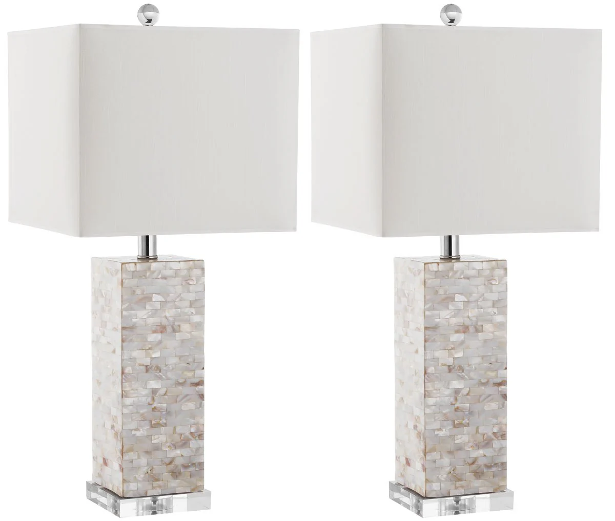 Safavieh Homer 26-Inch H Shell Table Lamp Set Of 2 - Cream - Image 2