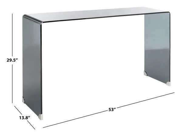 Safavieh Huck Tempered Glass Console Table - Clear - Image 3