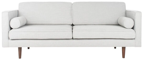 Safavieh Hurley Mid-Century Upholstered Fabric Sofa - Light Gray - Image 2