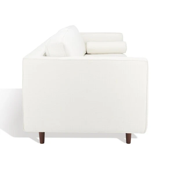 Safavieh Hurley Mid-Century Upholstered Fabric Sofa - White - Image 4