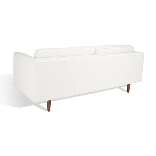 Safavieh Hurley Mid-Century Upholstered Fabric Sofa - White - Image 5